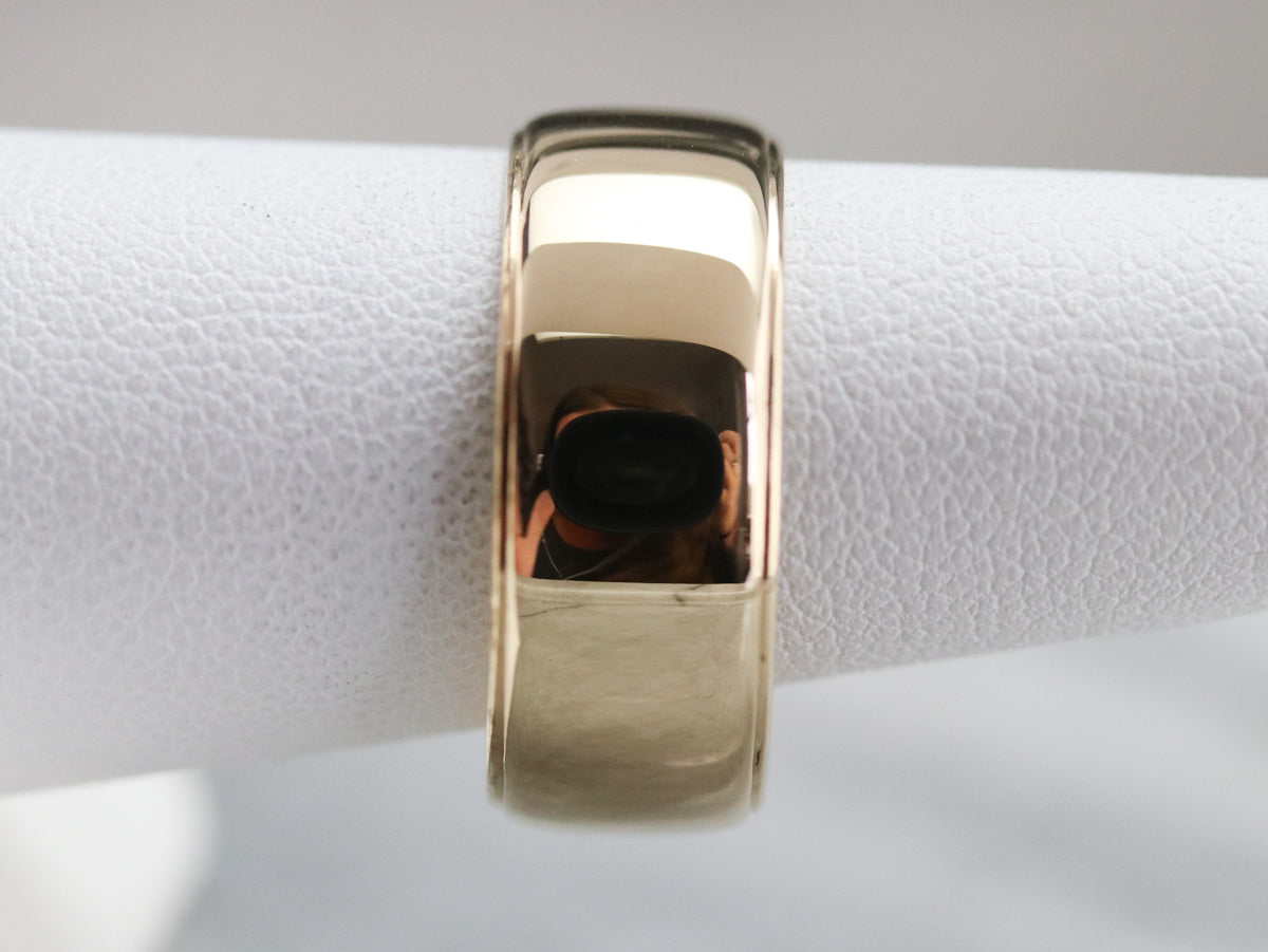 Men's Art Carved Gold Band