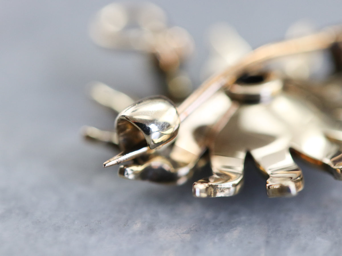 Victorian Seed Pearl Starburst Pin or Pendant