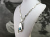 Native American Turquoise Feather Sterling Silver Necklace