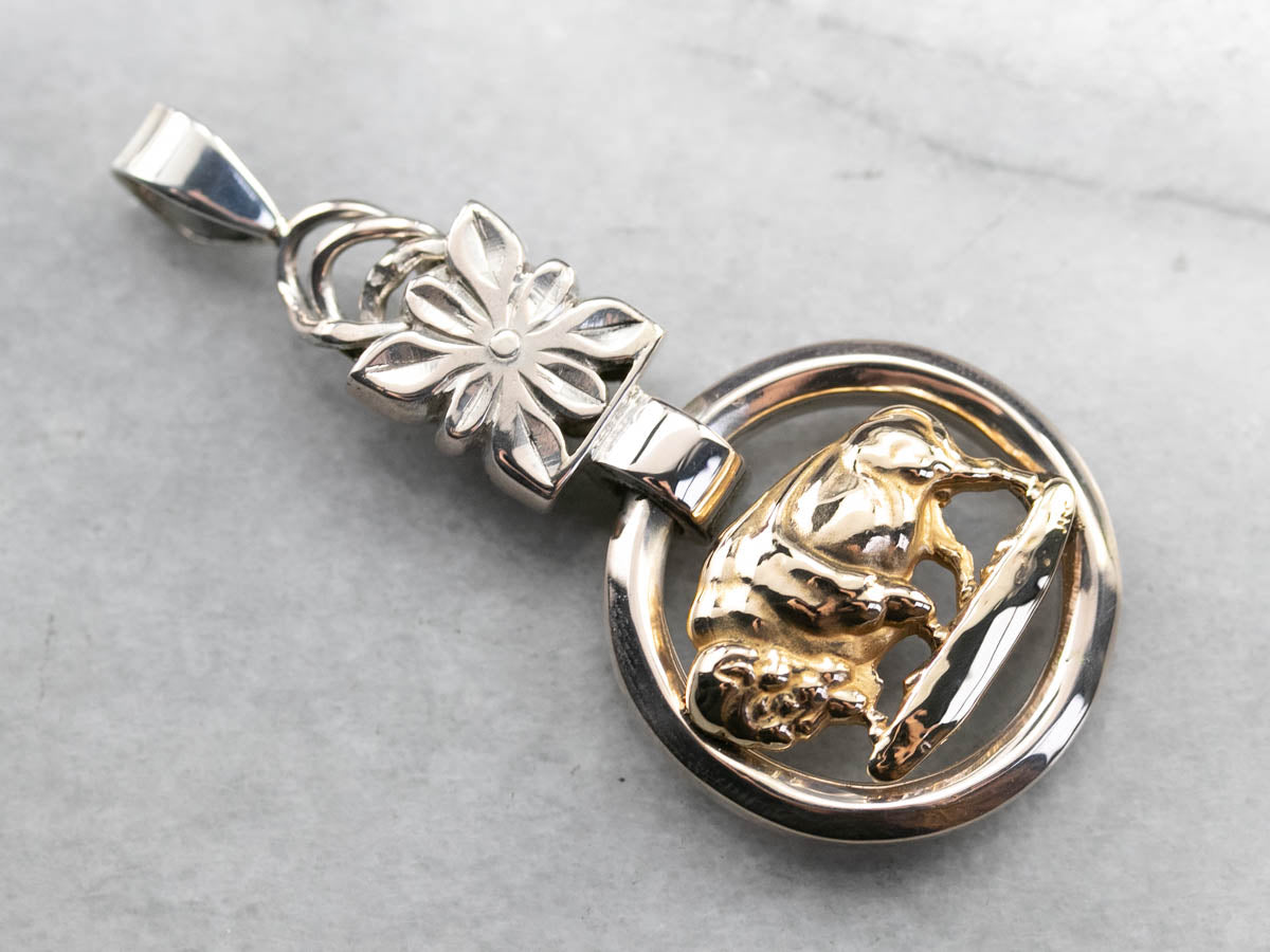 Bold Buffalo Mixed Metal Pendant