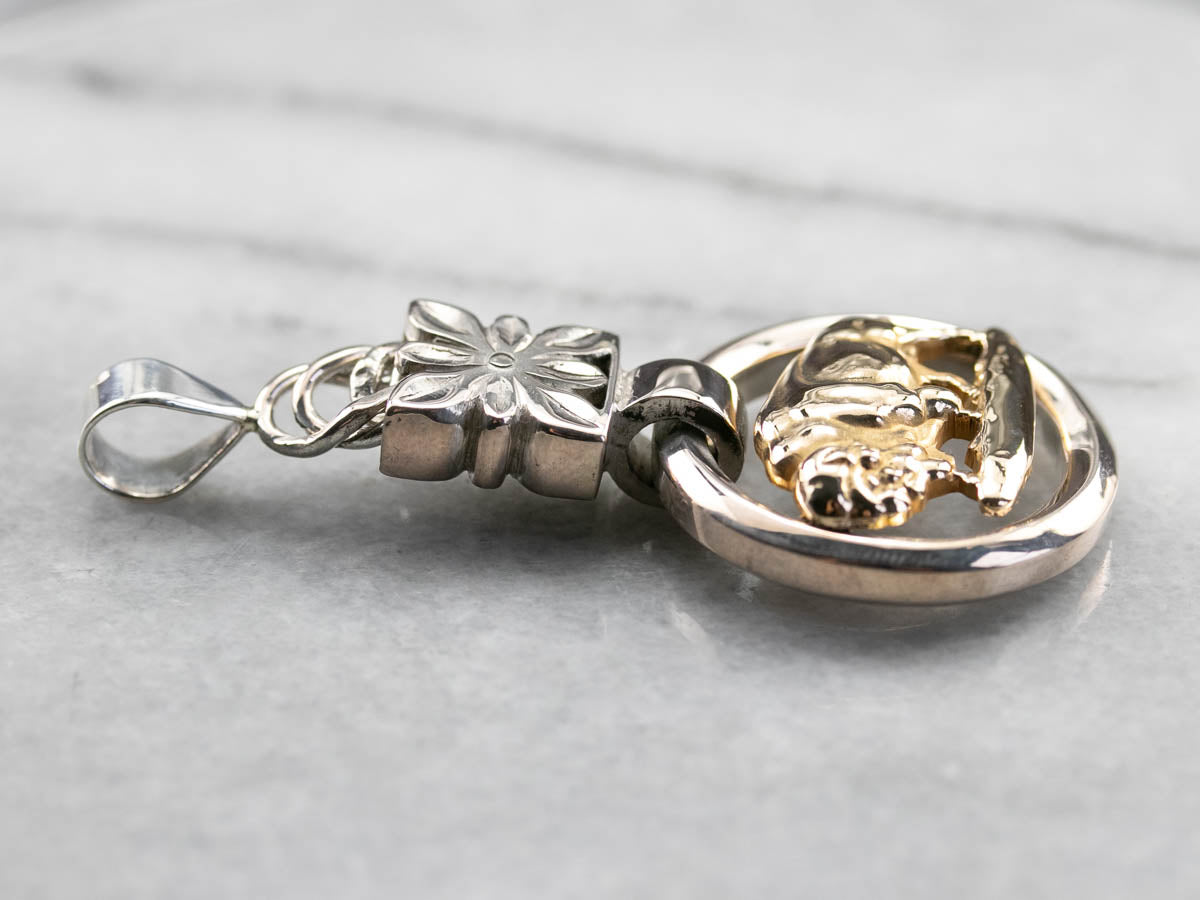 Bold Buffalo Mixed Metal Pendant