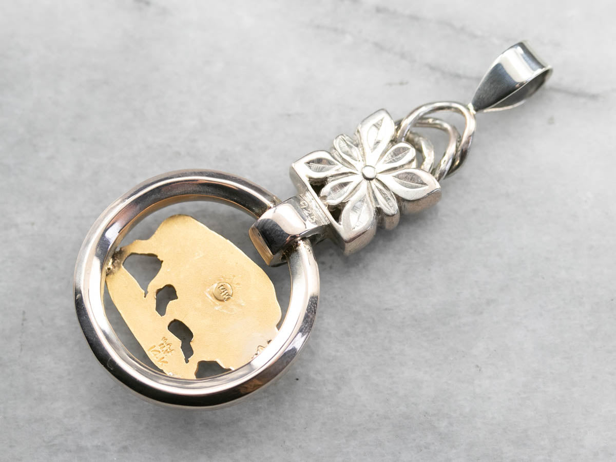 Bold Buffalo Mixed Metal Pendant