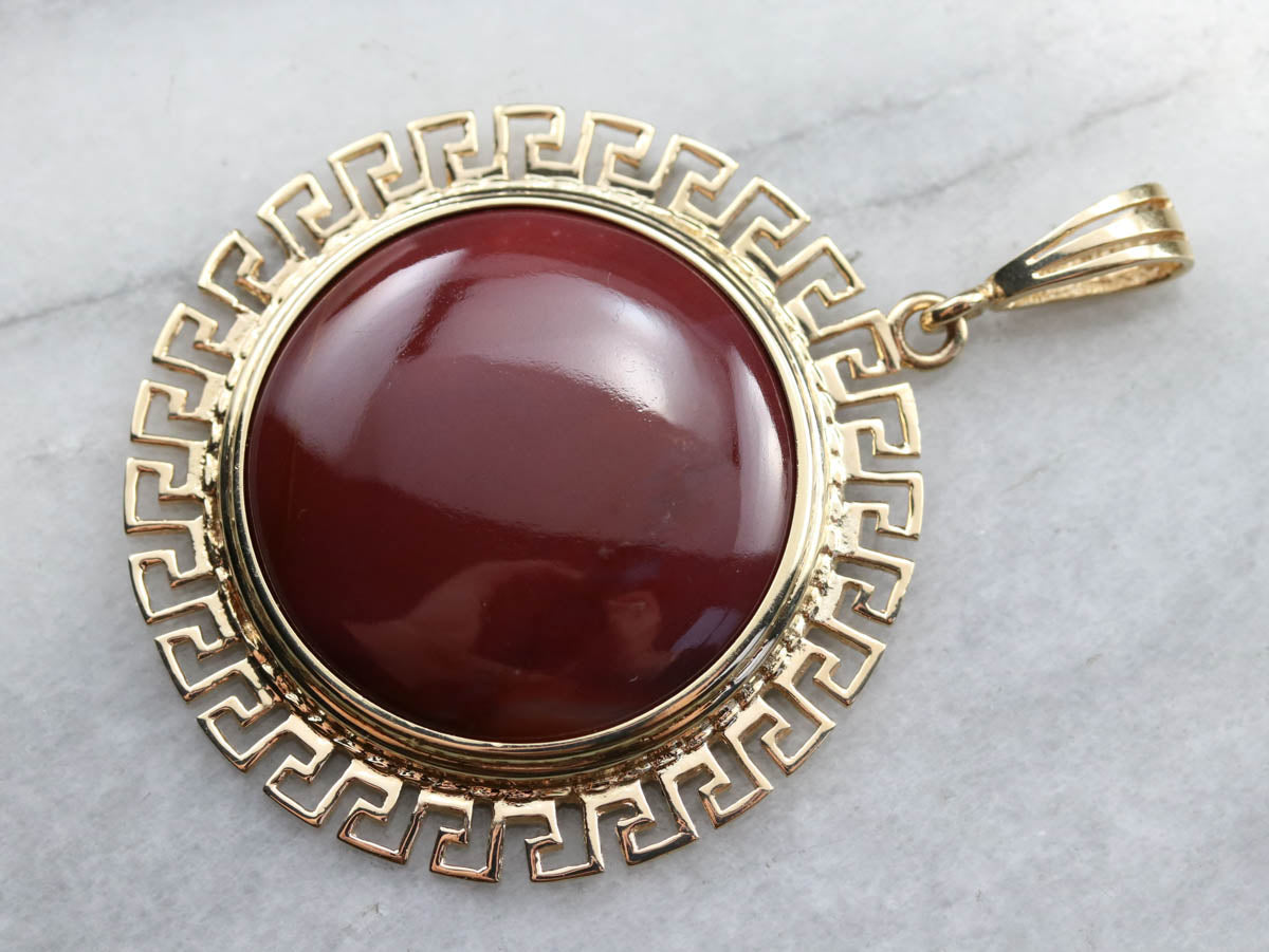 Bold Gold Mookaite Jasper Pendant