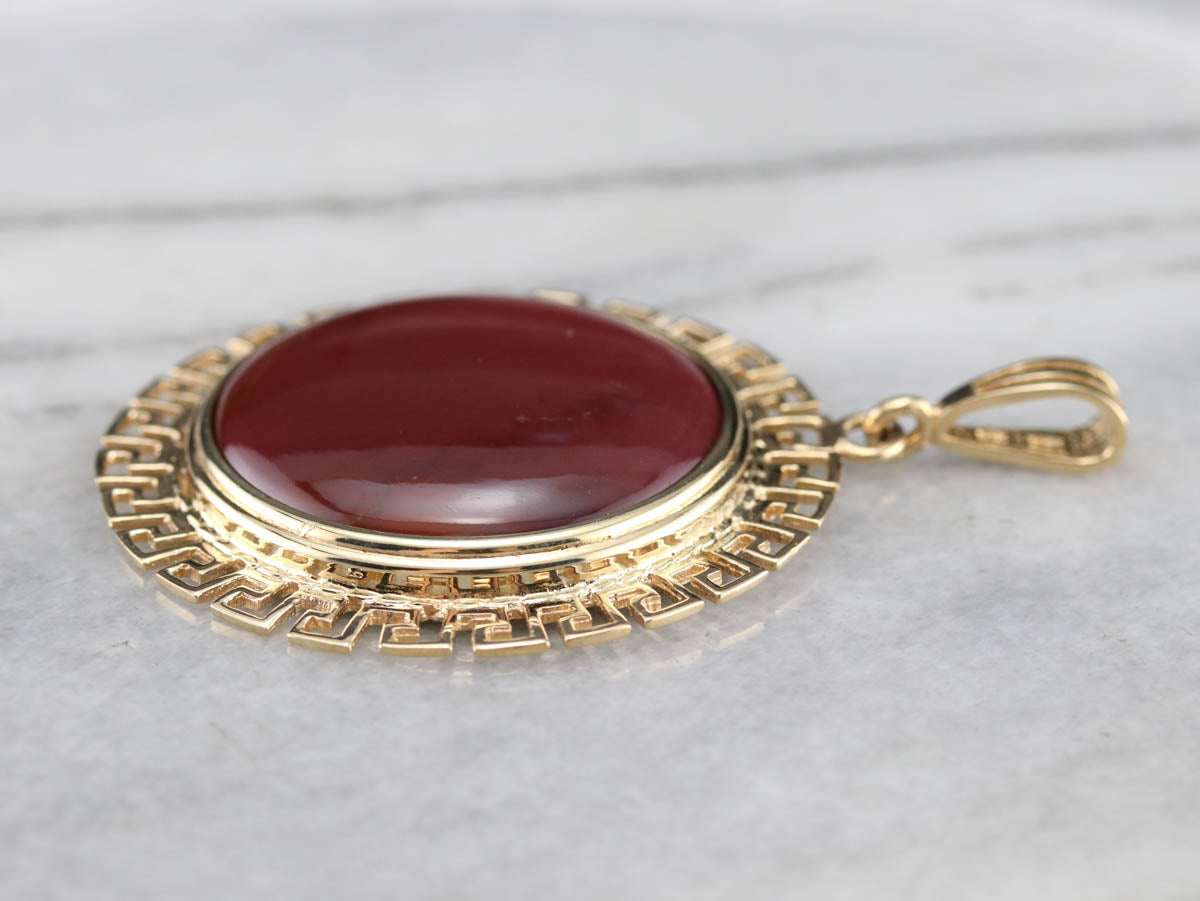 Bold Gold Mookaite Jasper Pendant