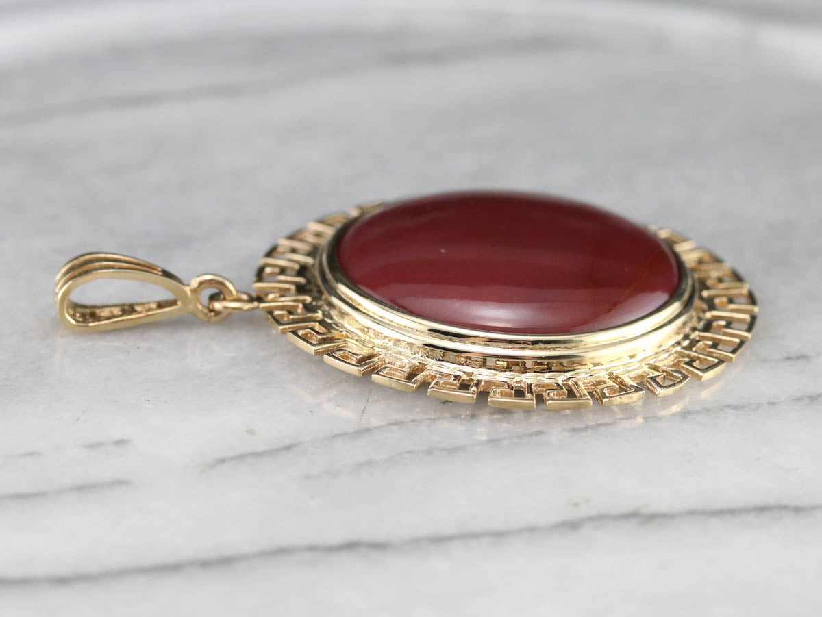 Bold Gold Mookaite Jasper Pendant