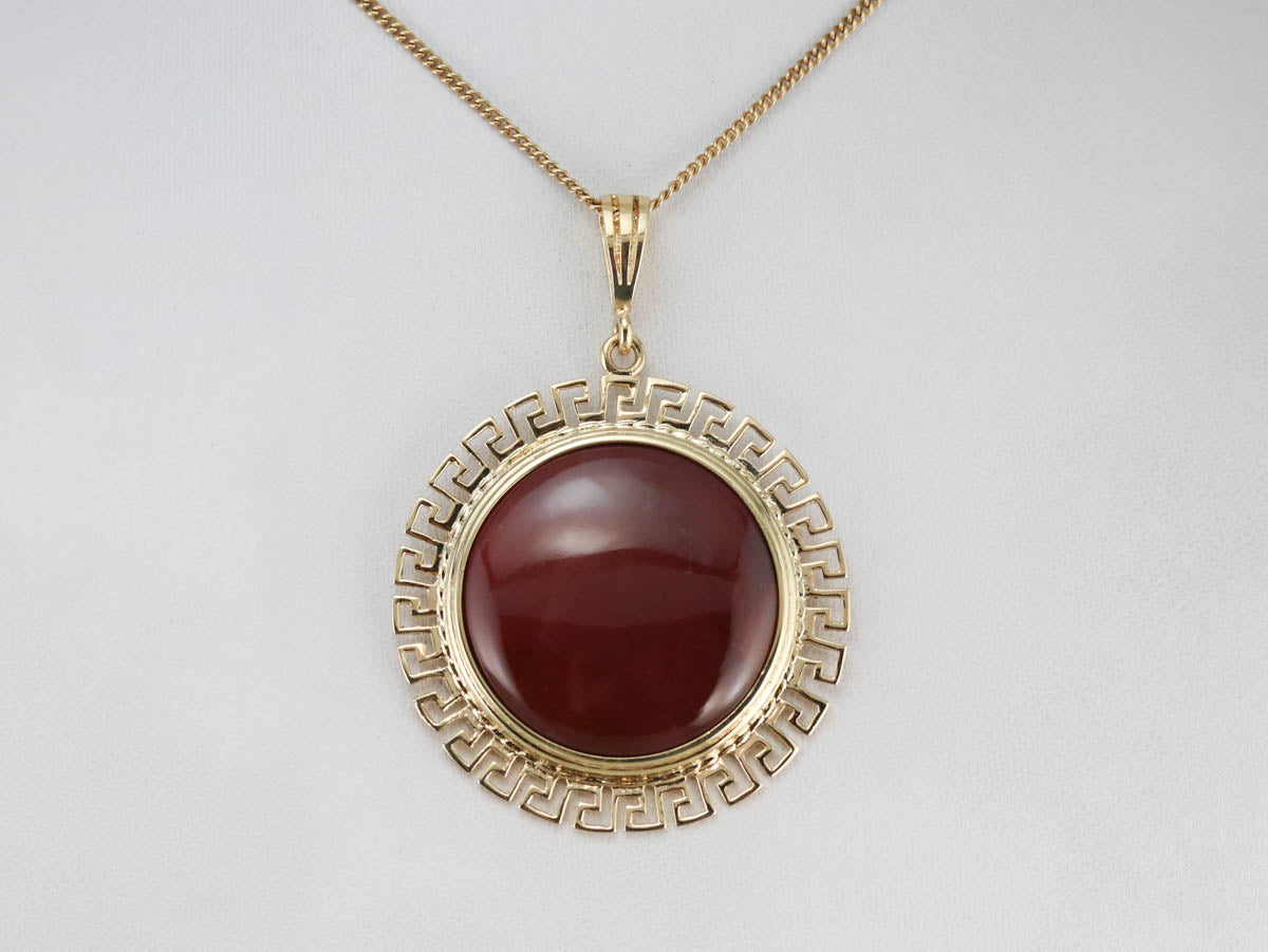 Bold Gold Mookaite Jasper Pendant