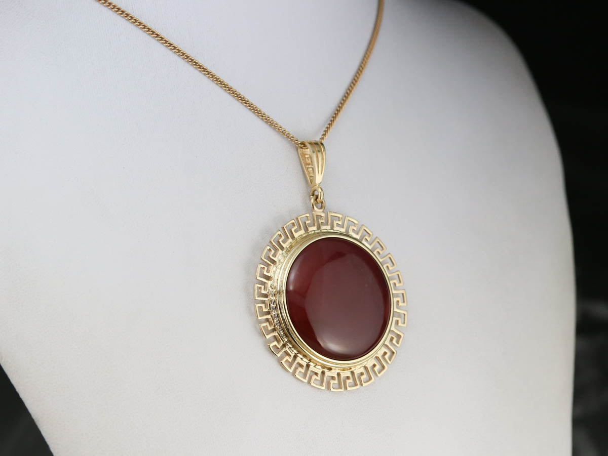 Bold Gold Mookaite Jasper Pendant