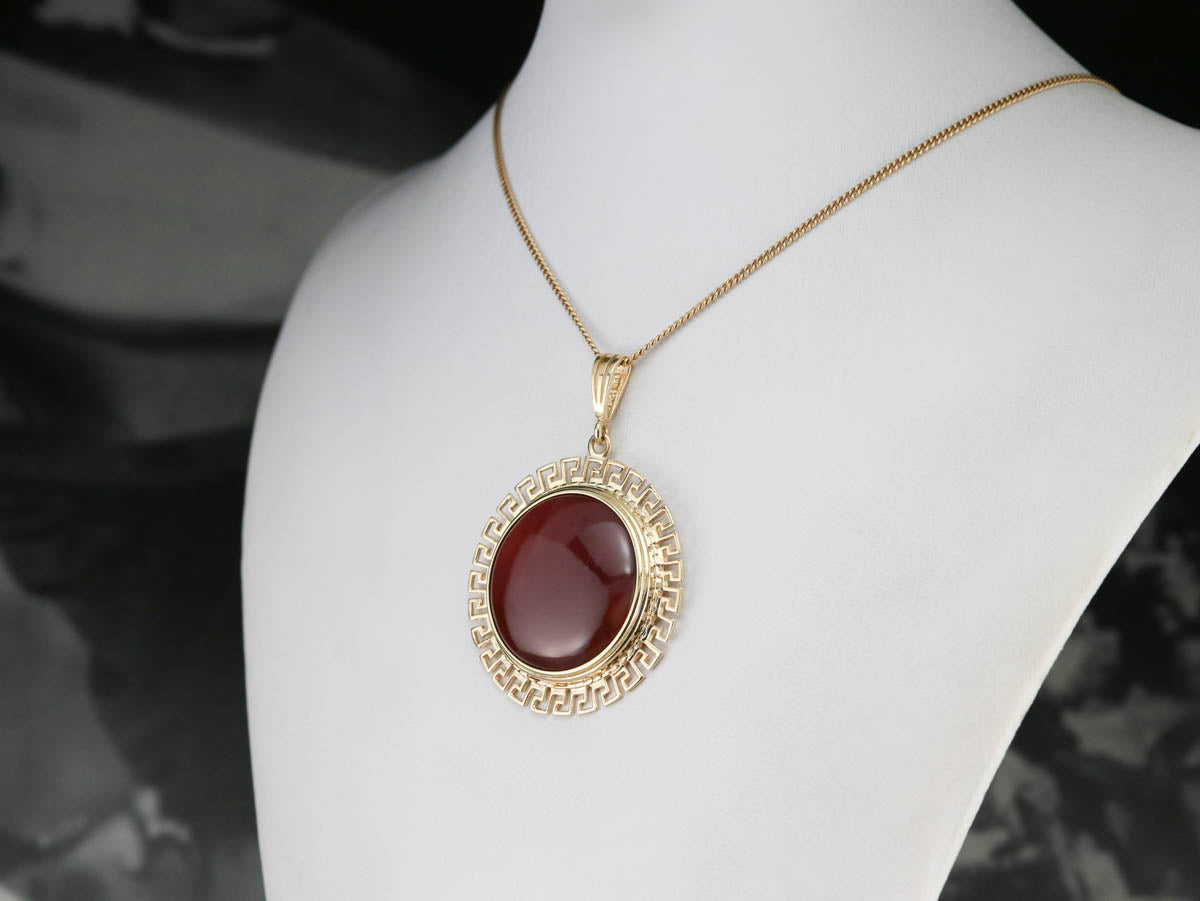 Bold Gold Mookaite Jasper Pendant