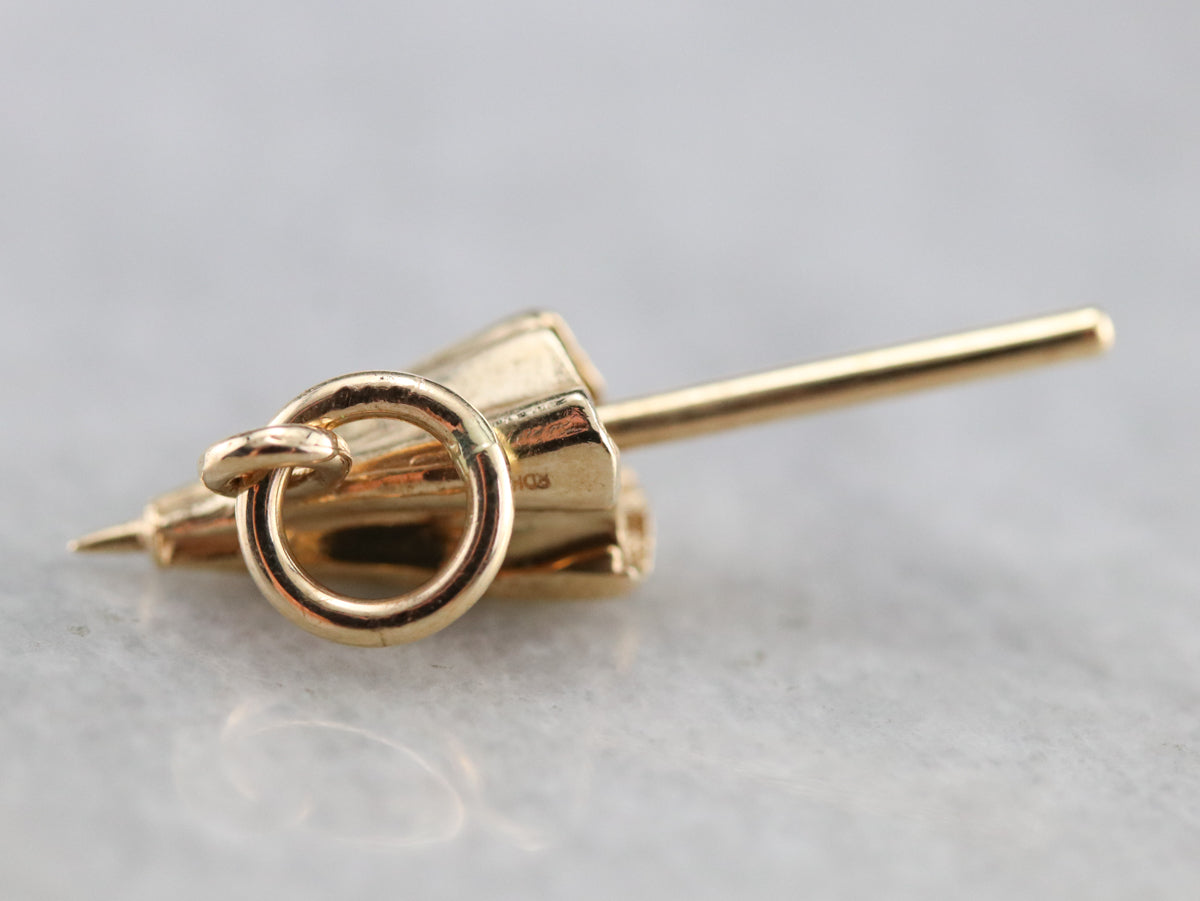 Vintage Gold Umbrella Charm