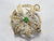 Art Nouveau Demantoid Garnet Brooch or Pendant