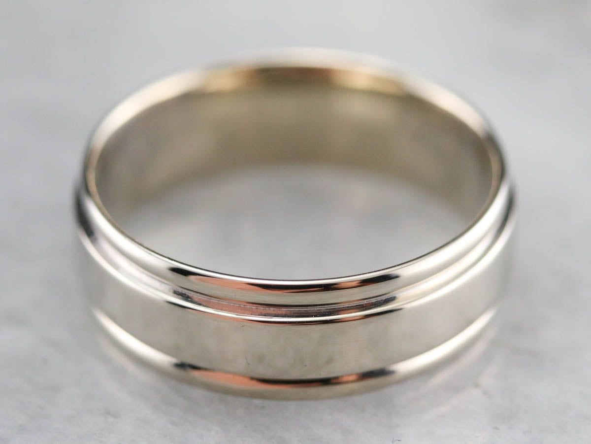 Vintage White Gold Band