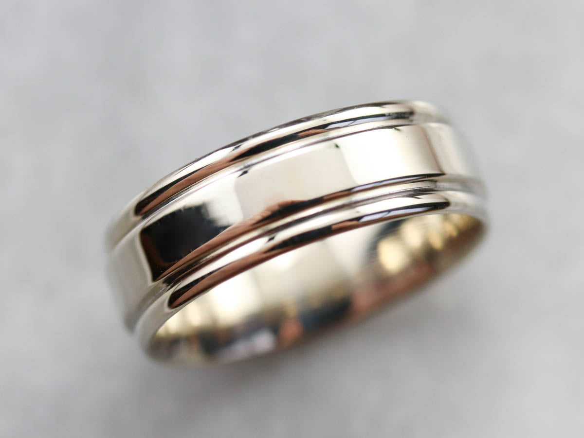 Vintage White Gold Band