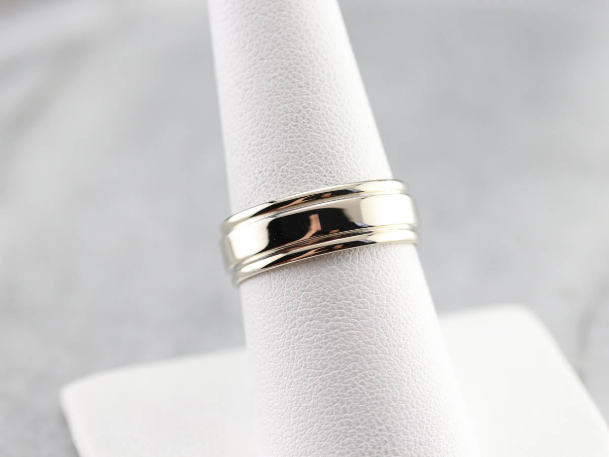 Vintage White Gold Band