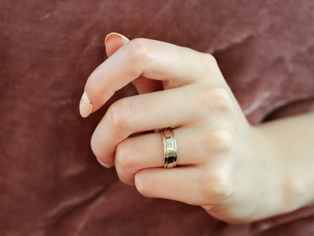 Vintage White Gold Band