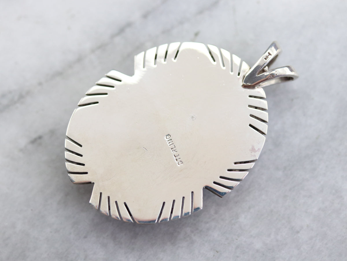 Colgante de cuarzo druzy de jaspe de plata de ley