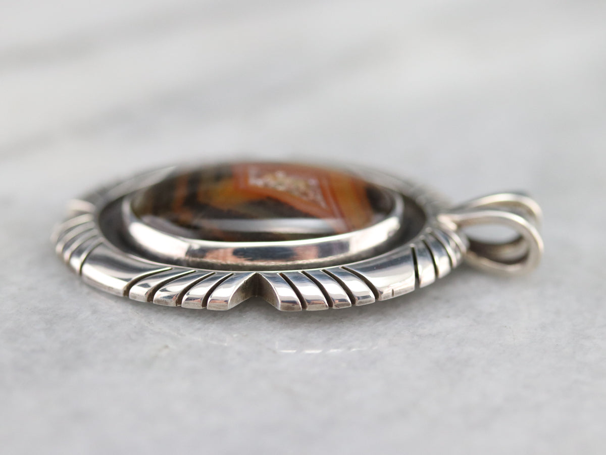 Colgante de cuarzo druzy de jaspe de plata de ley