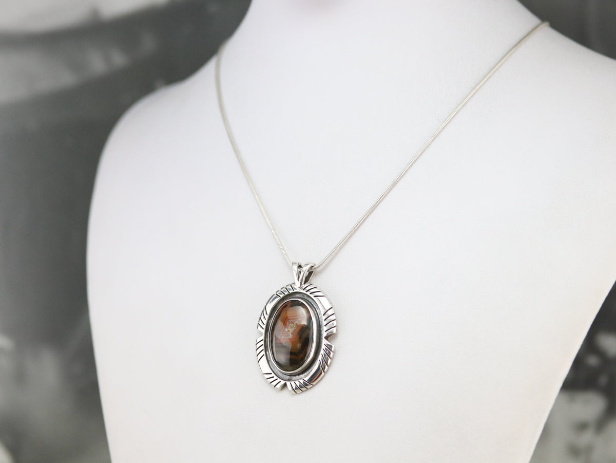 Colgante de cuarzo druzy de jaspe de plata de ley