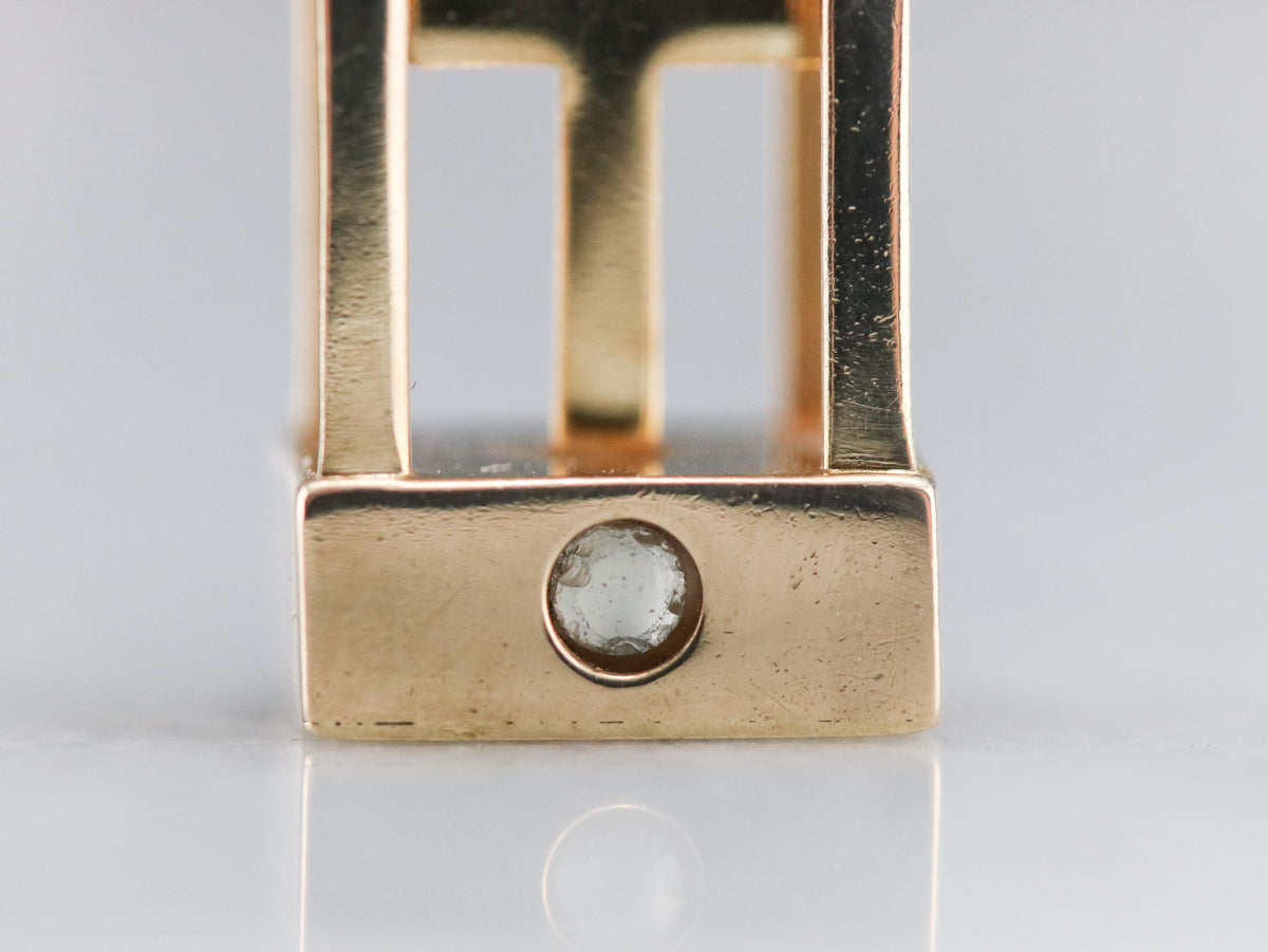 Vintage Cross and Well Charm