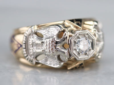 Men's Masonic Diamond Ring