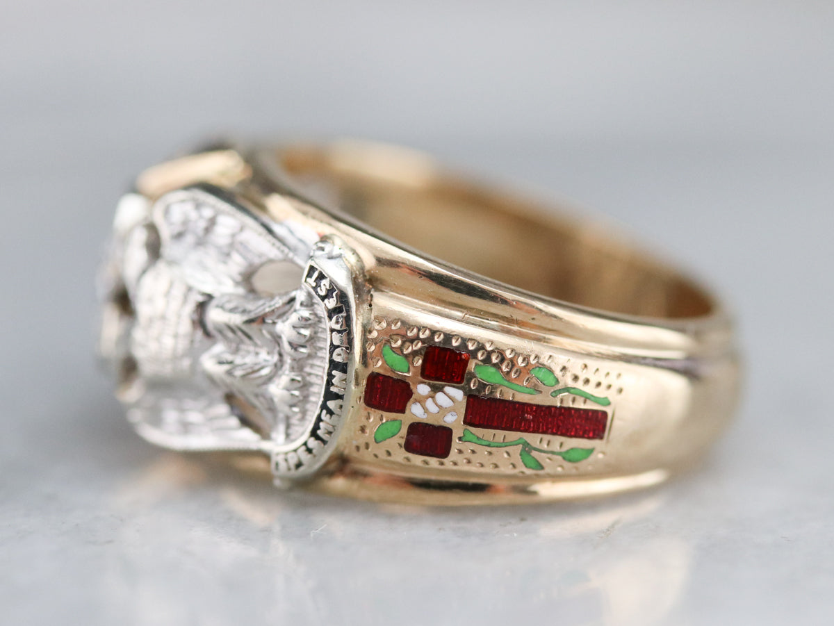 Men's Masonic Diamond Ring