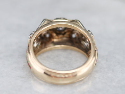 Men's Masonic Diamond Ring