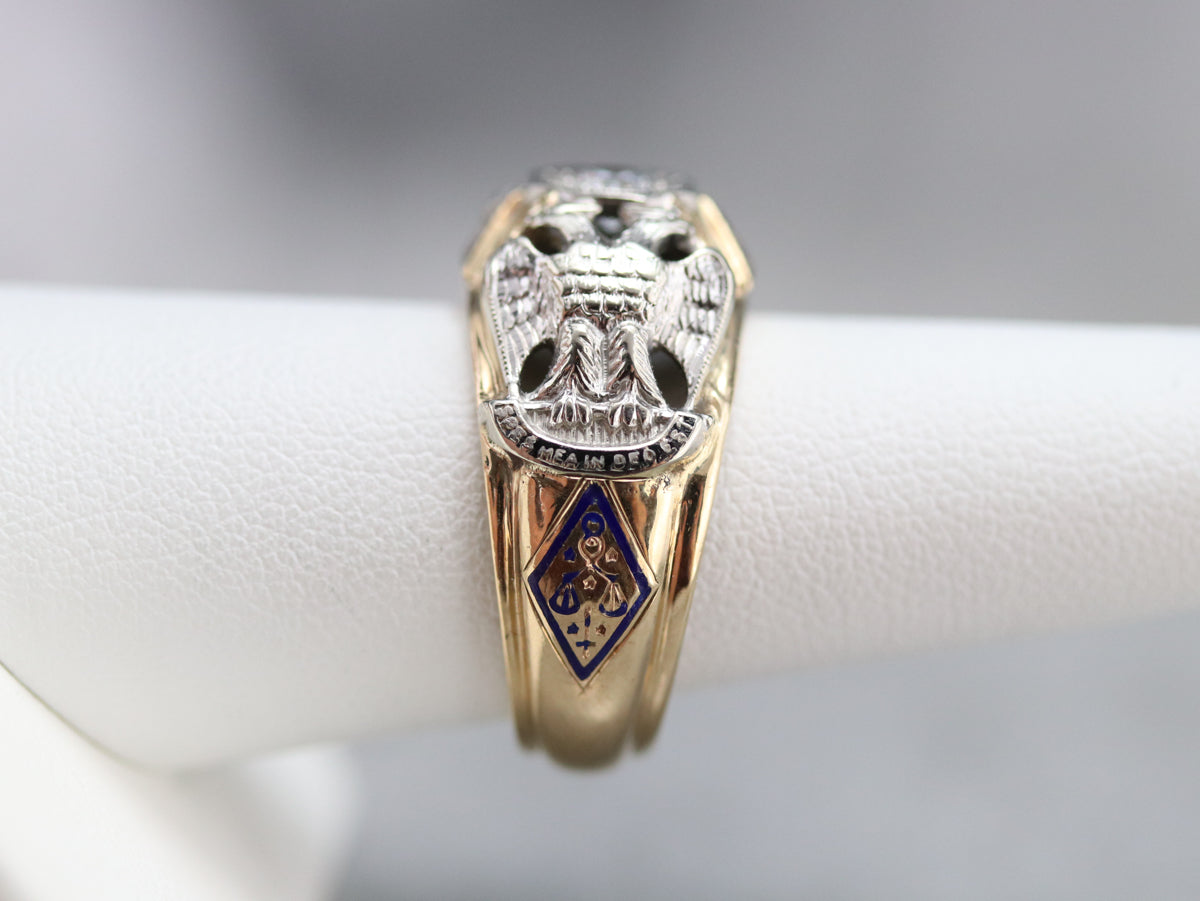 Men's Masonic Diamond Ring
