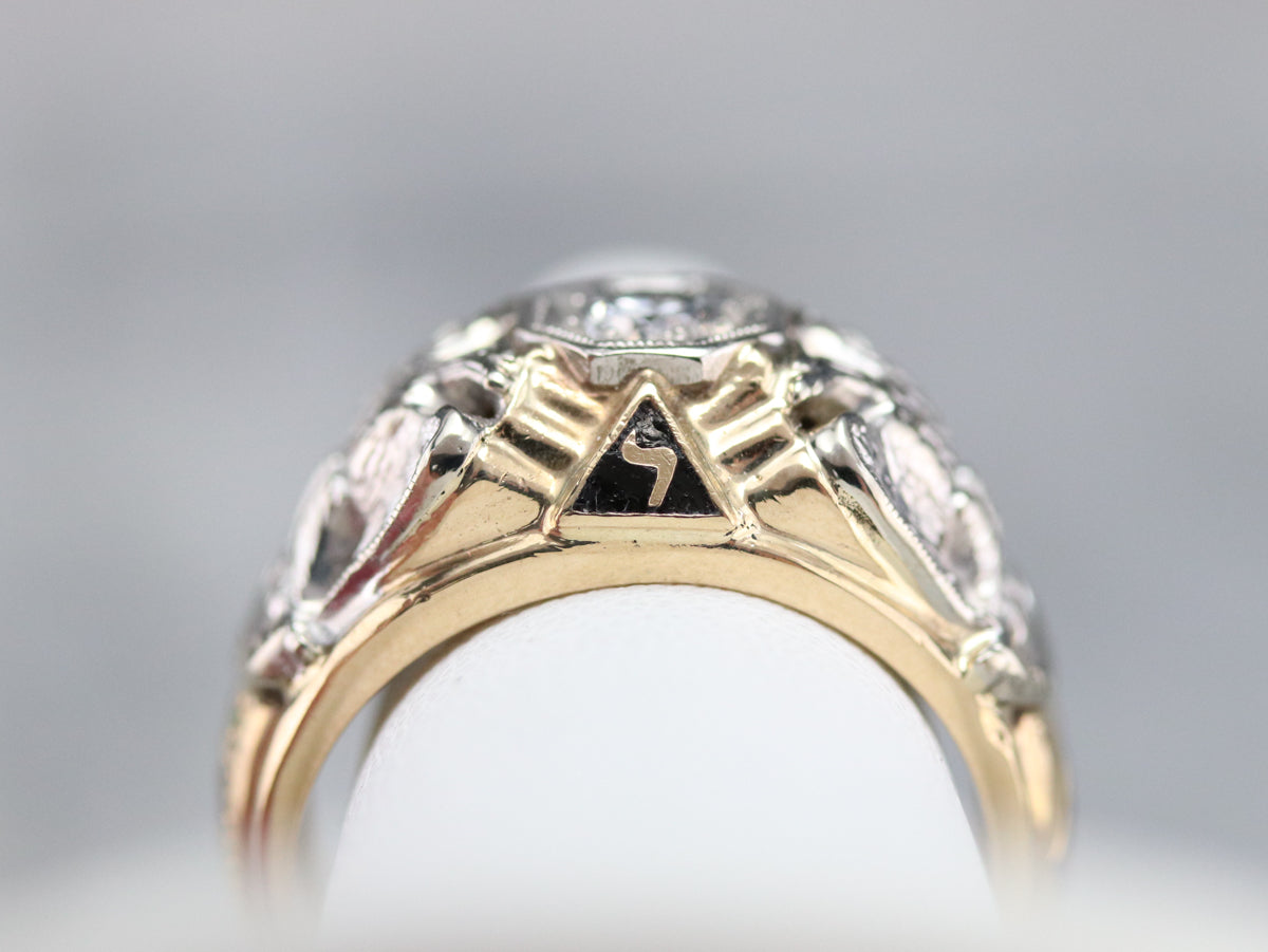 Men's Masonic Diamond Ring
