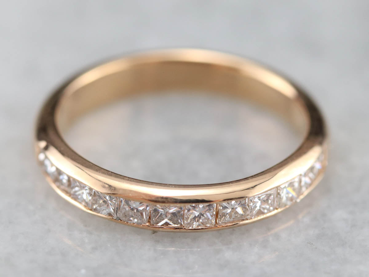 Channel Set Diamond Wedding Band