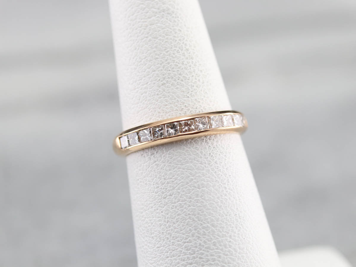 Channel Set Diamond Wedding Band