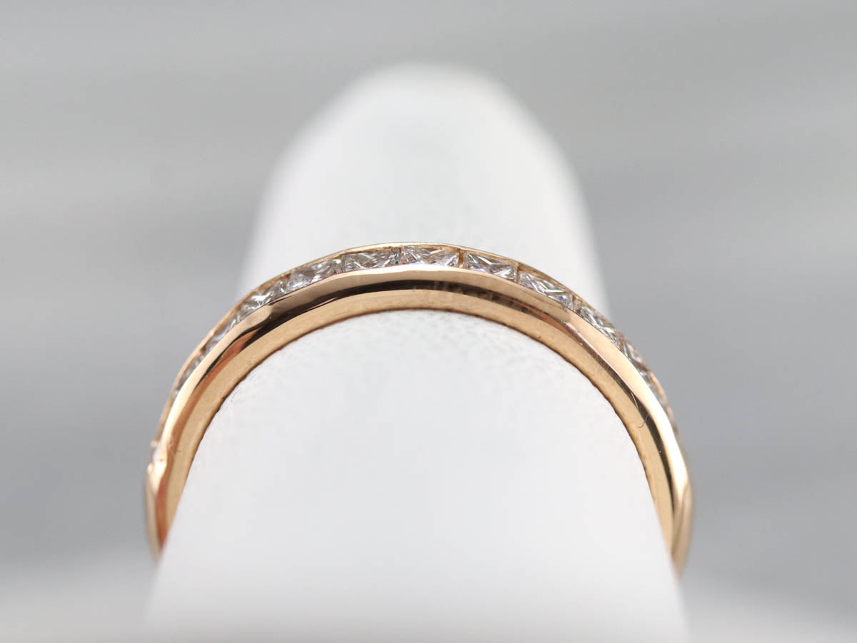 Channel Set Diamond Wedding Band
