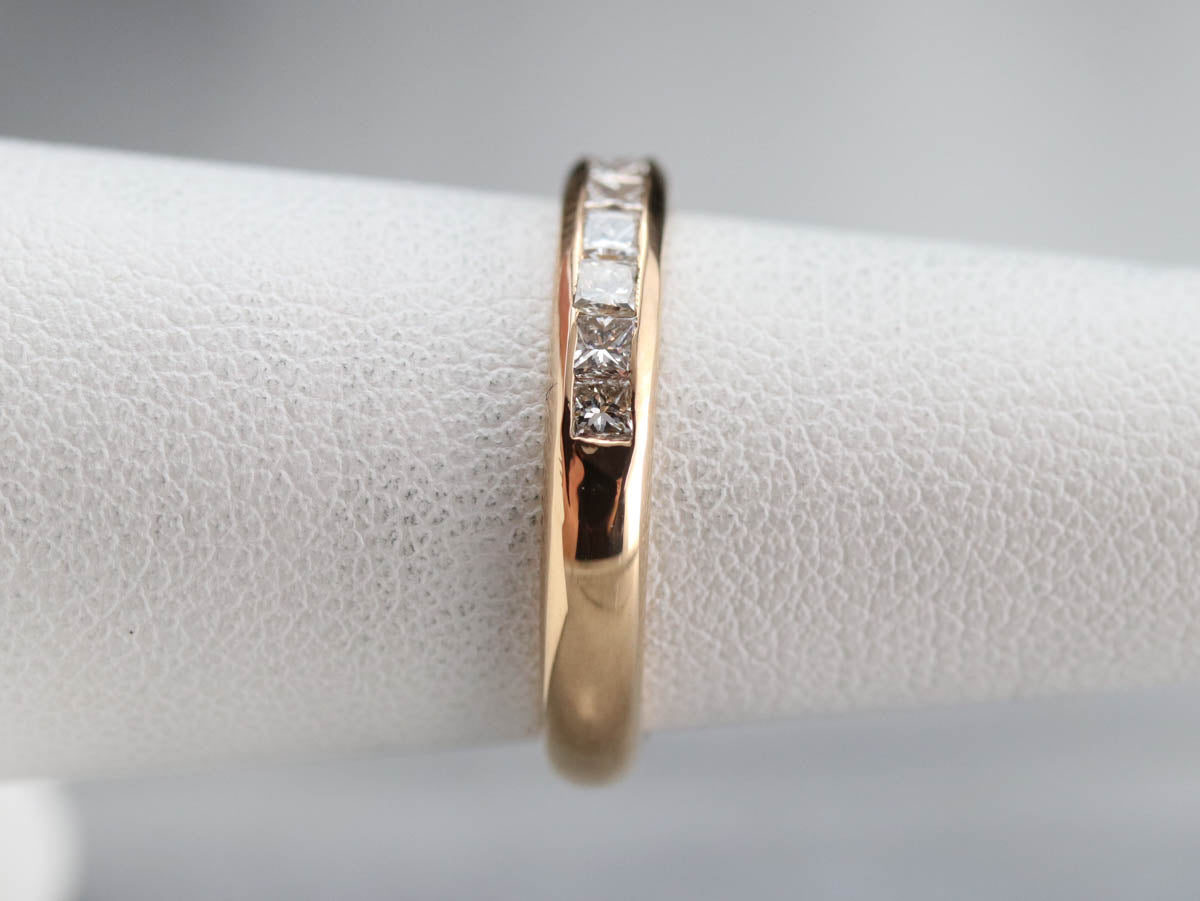 Channel Set Diamond Wedding Band