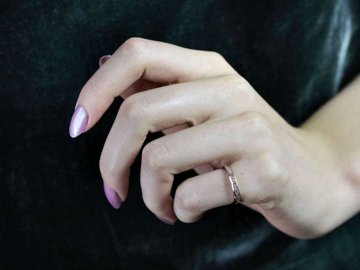 Channel Set Diamond Wedding Band