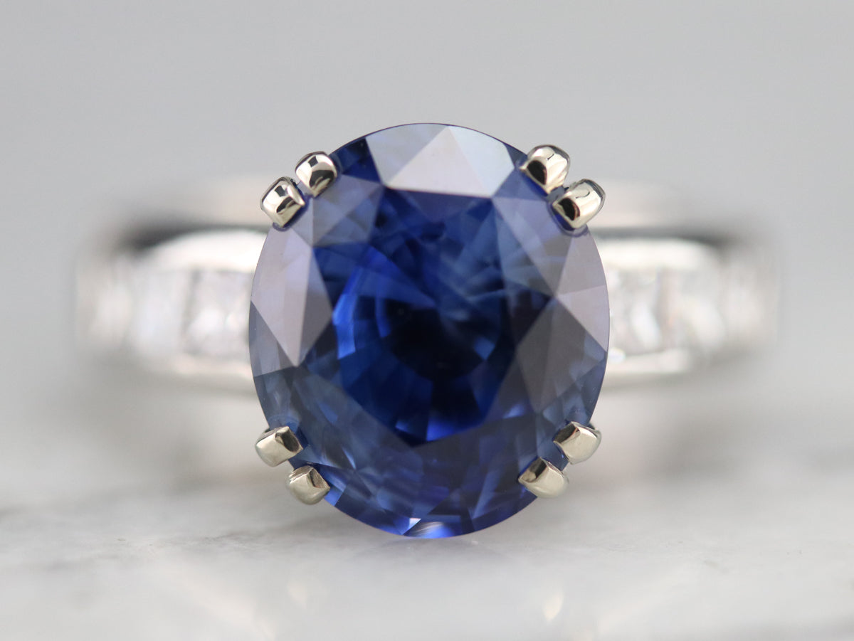 High-Quality Sapphire and Diamond Statement Ring