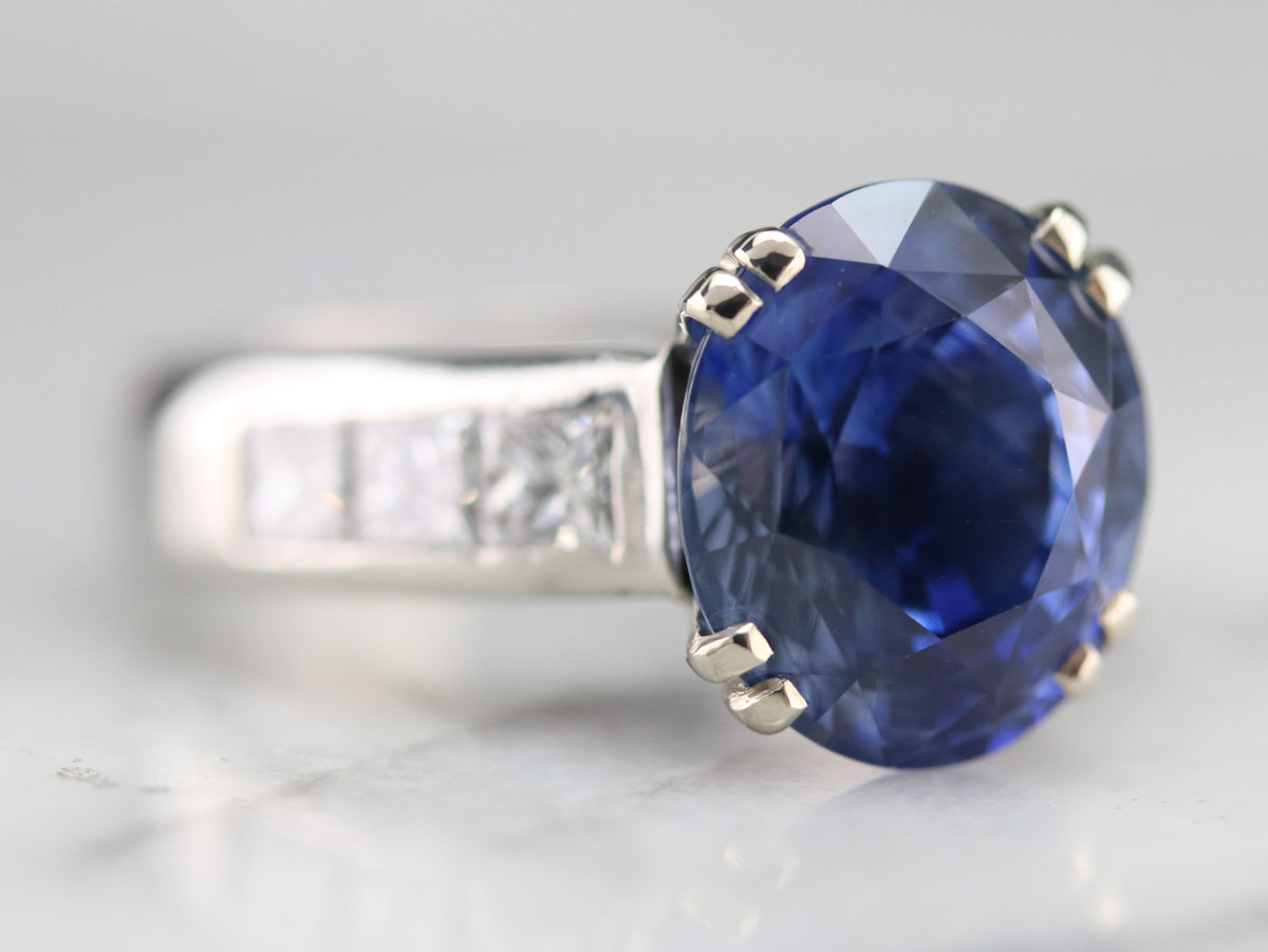 High-Quality Sapphire and Diamond Statement Ring