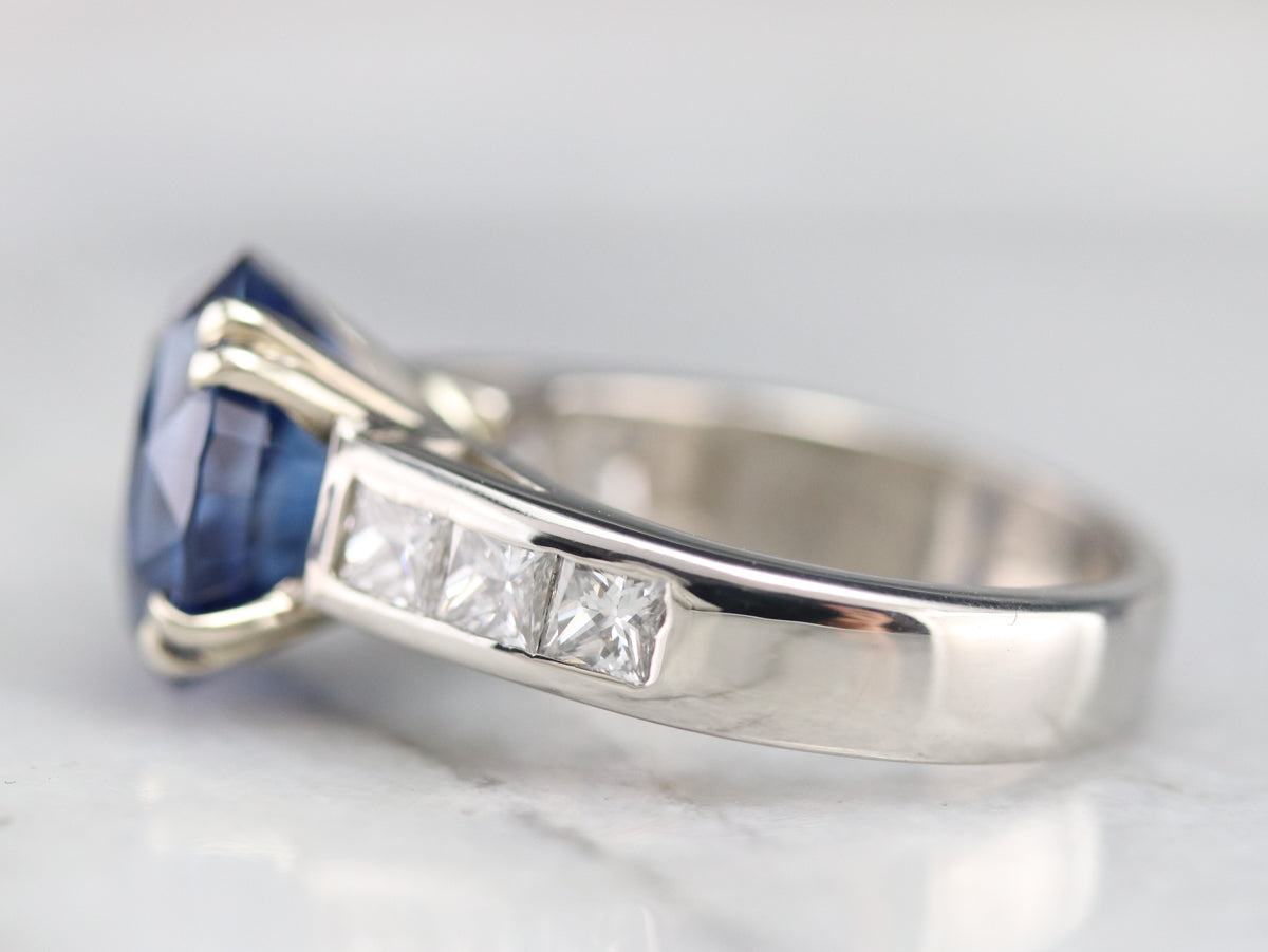 High-Quality Sapphire and Diamond Statement Ring