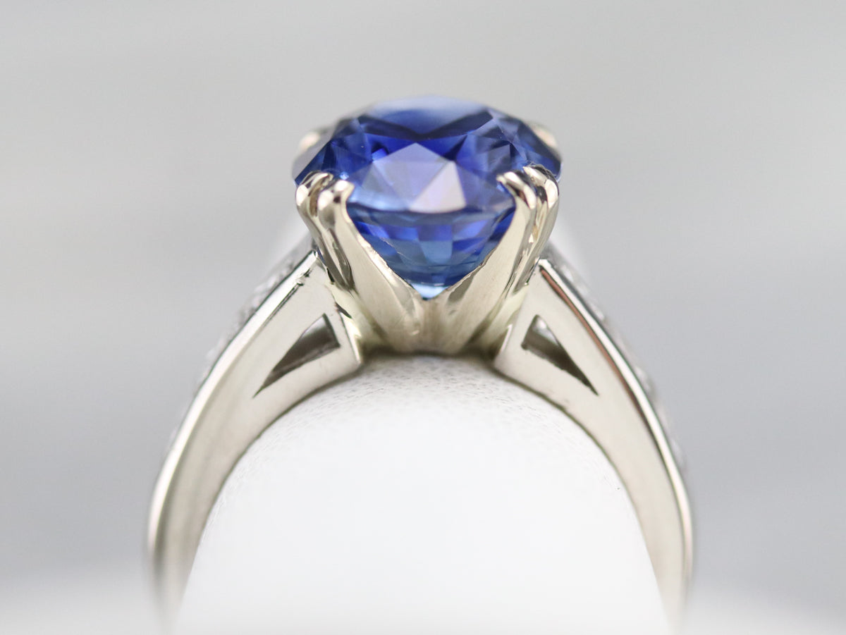 High-Quality Sapphire and Diamond Statement Ring