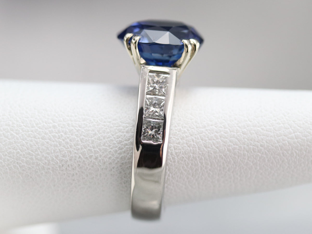 High-Quality Sapphire and Diamond Statement Ring