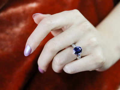 High-Quality Sapphire and Diamond Statement Ring