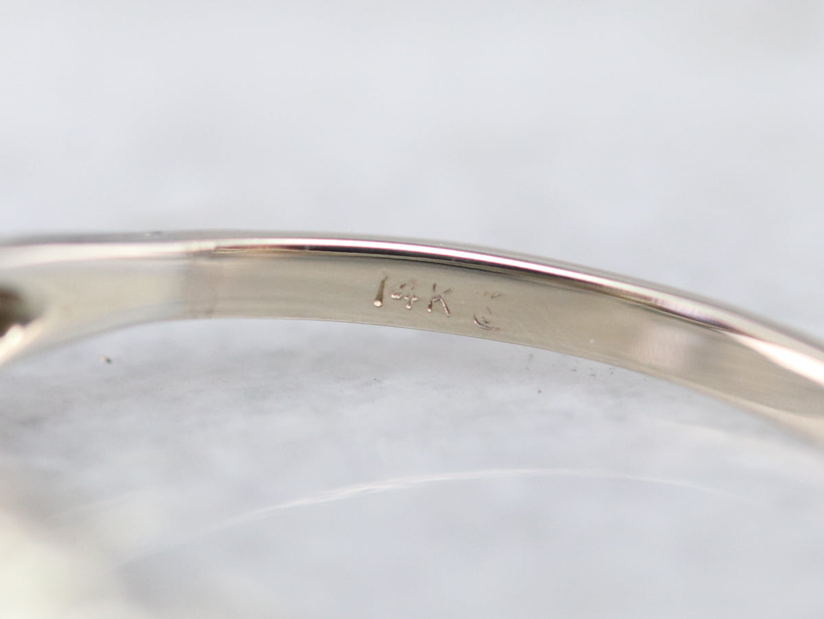 Art Deco Sapphire and Old Mine Cut Diamond Ring