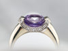 Purple Ceylon Sapphire and Diamond Ring