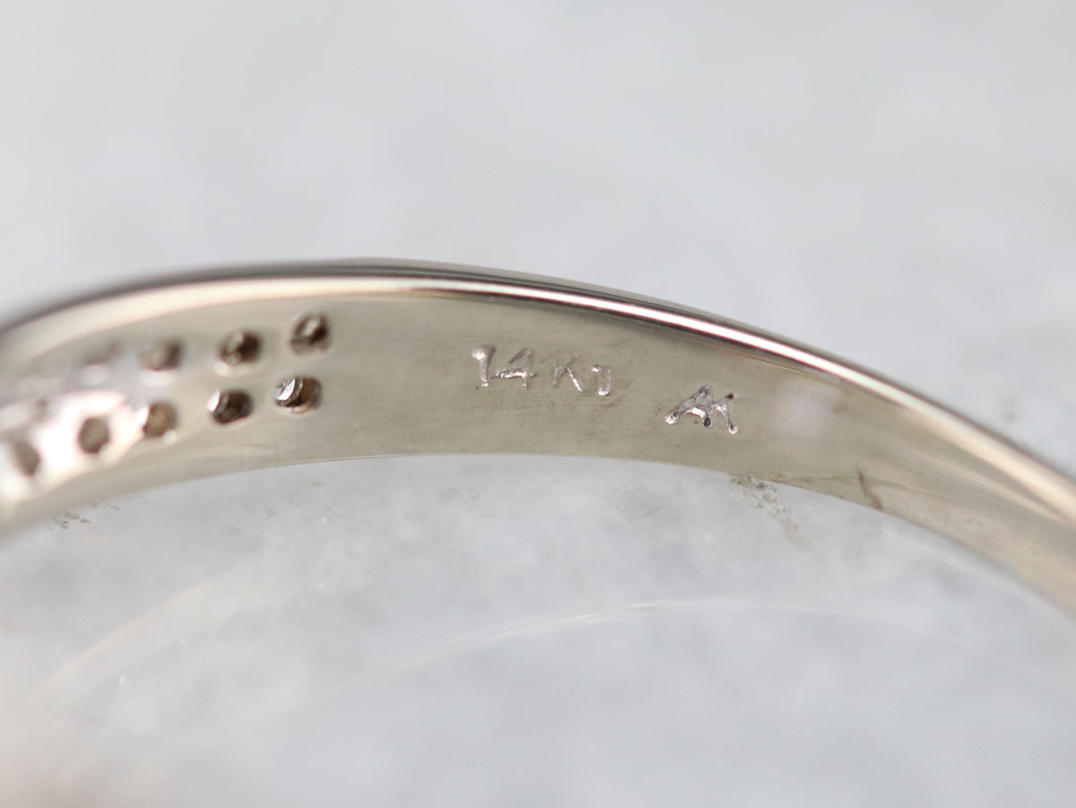 Modern Sapphire and Diamond Engagement Ring