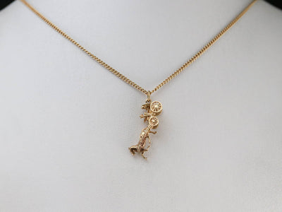 Vintage Gold Horse and Carriage Charm