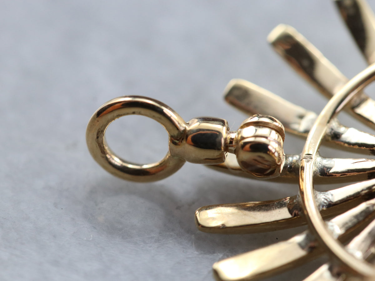 Pink Star Sapphire Sunburst Pin or Pendant