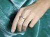 Modern Pink Sapphire and Marquise Diamond Engagement Ring