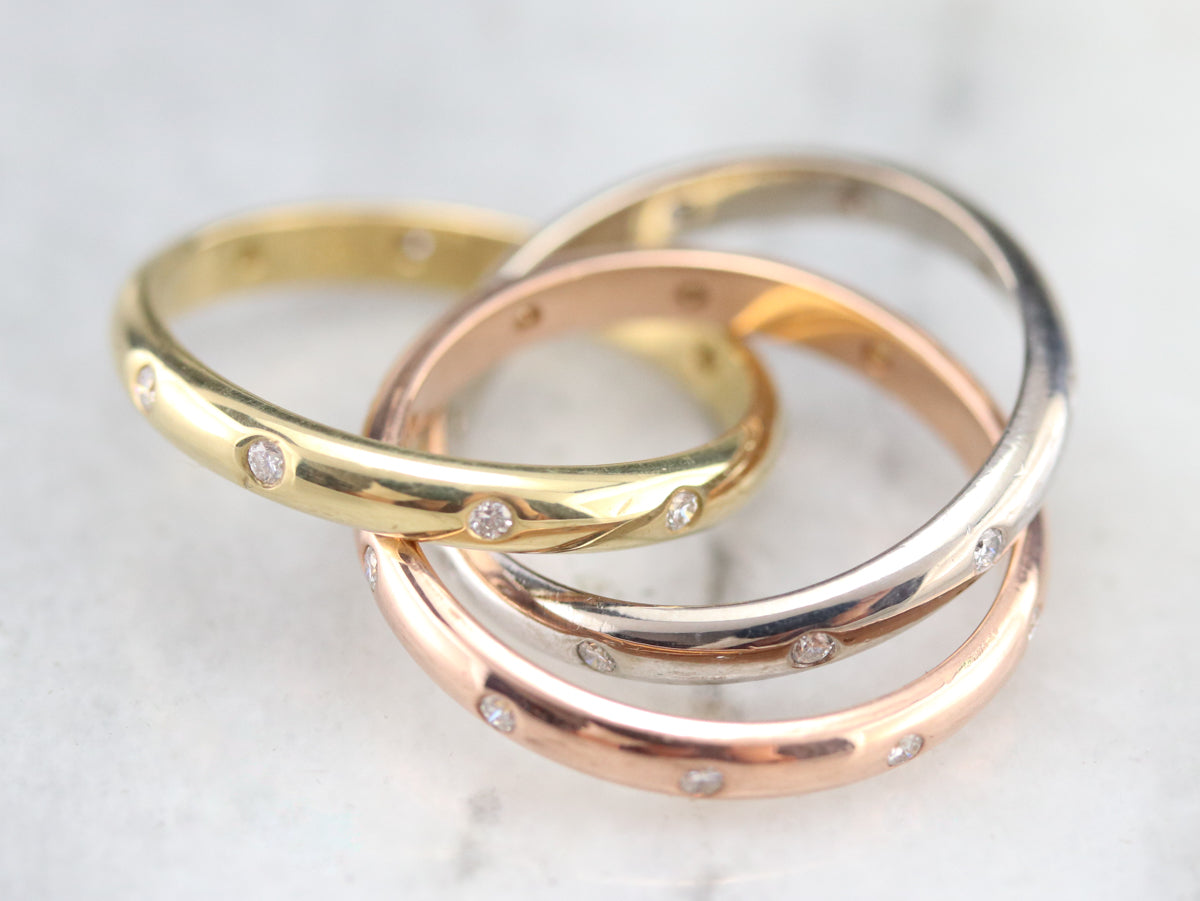 Vintage Diamond Rolling Ring