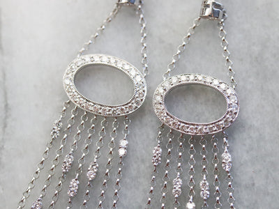 Glamorous Diamond Chandelier Drop Earrings