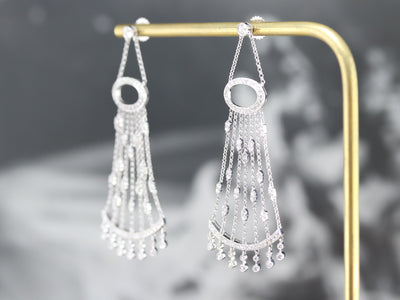 Glamorous Diamond Chandelier Drop Earrings