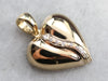 Diamond Heart Gold Pendant
