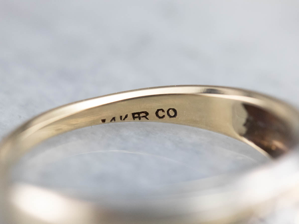 Men's Two Tone Gold Diamond Ring