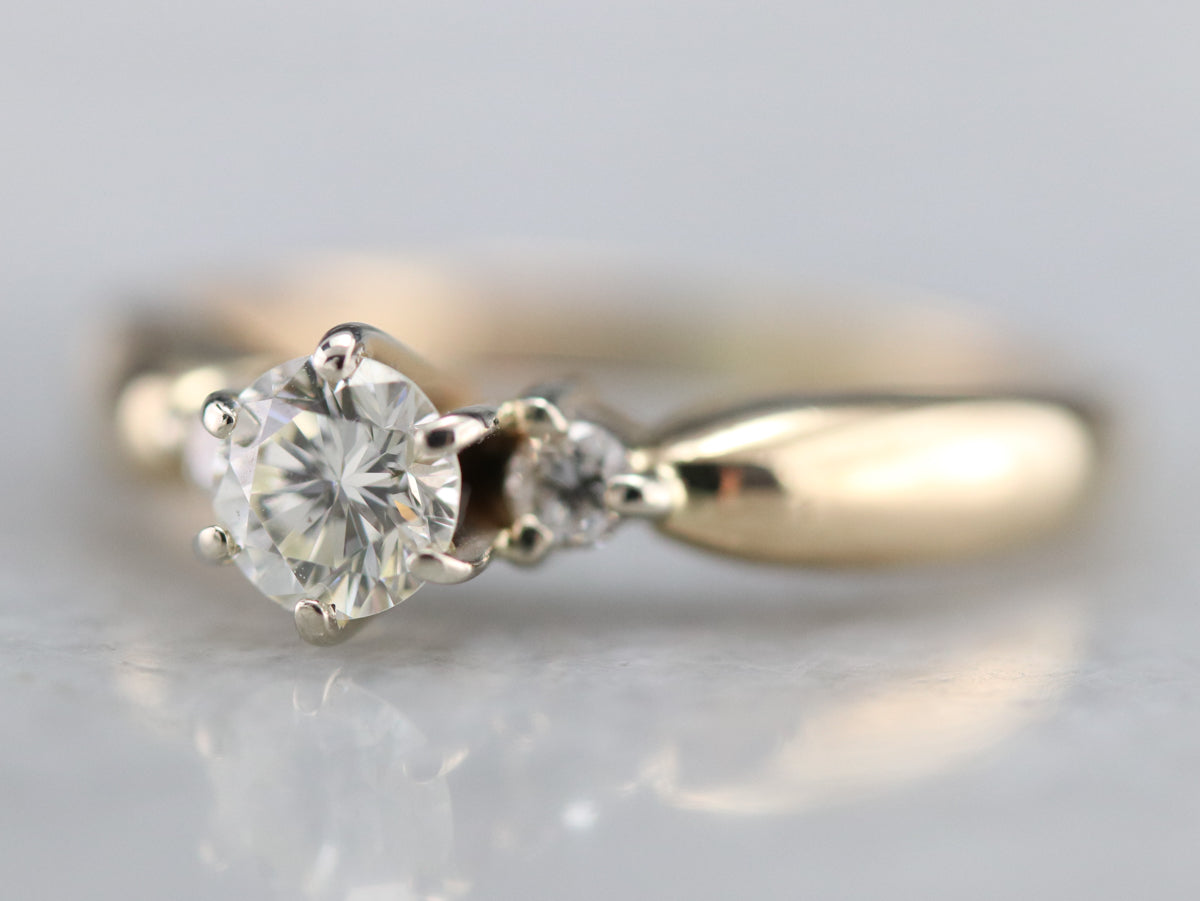 Vintage Three Stone Diamond Engagement Ring